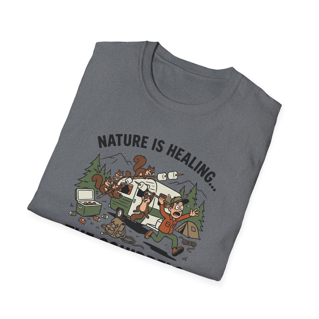 Nature Is Healing The Squirrels Are Taking Over T-Shirt | Squirrel Forest Illustration