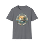Just One More Cast Fishing T-Shirt | Retro Sunset Angler Design