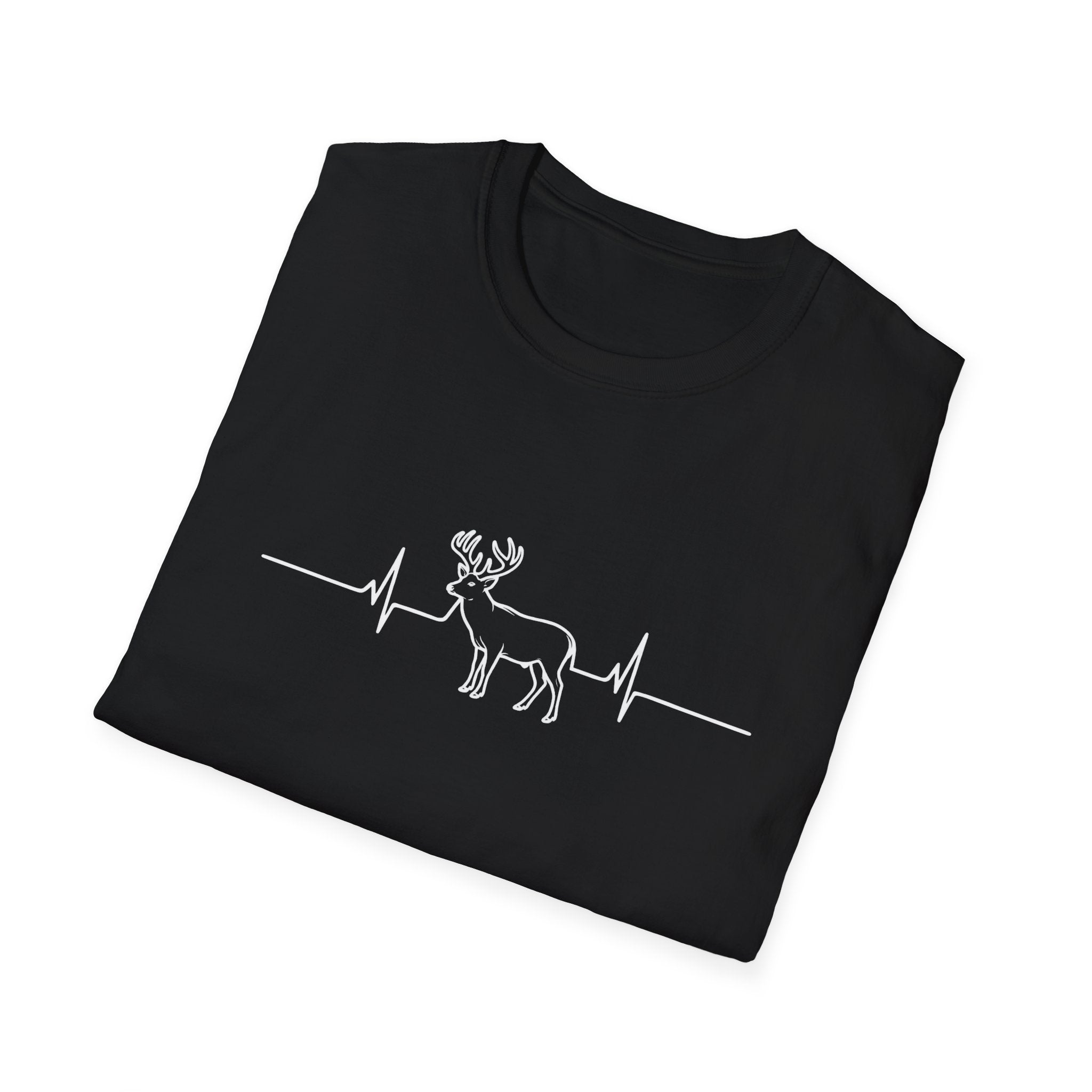 Buck Heartbeat Line T-Shirt | Deer EKG Graphic Tee