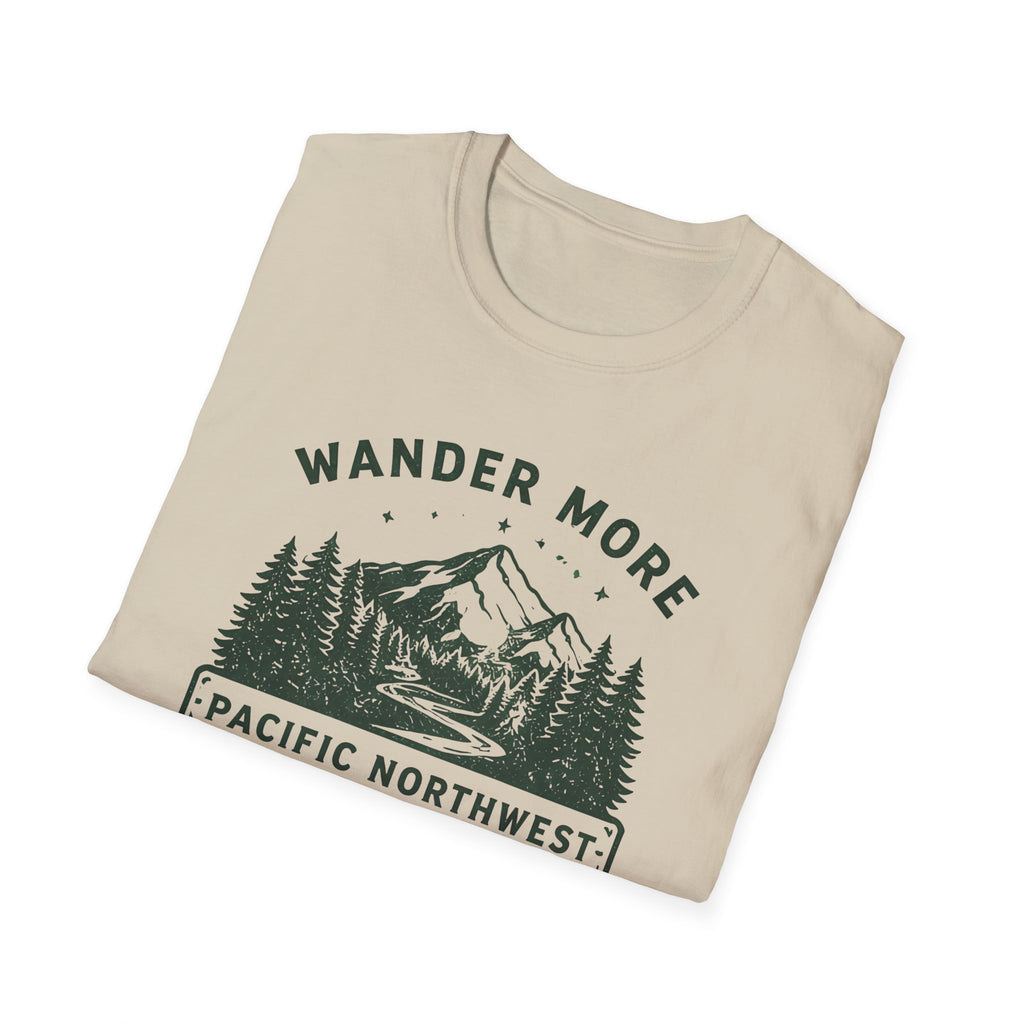 Wander More Pacific Northwest T-Shirt | Mountain Forest Adventure Tee