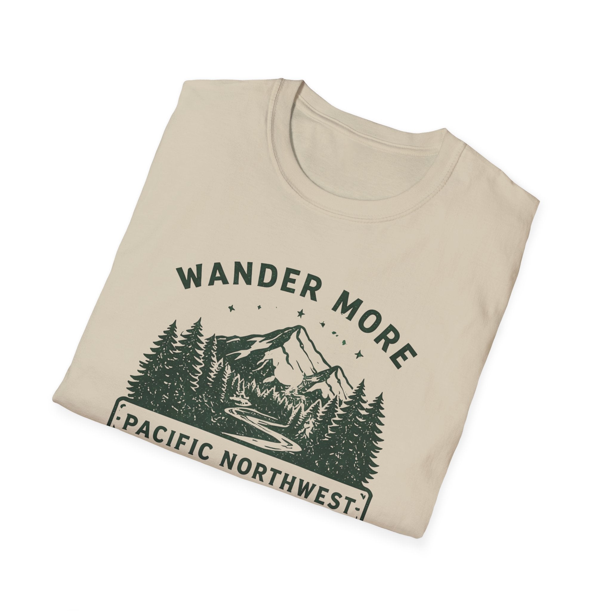 Wander More Pacific Northwest T-Shirt | Mountain Forest Adventure Tee