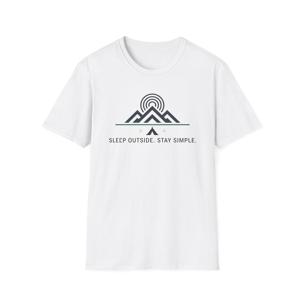 Sleep Outside Stay Simple T-Shirt | Mountain Camping Graphic Tee
