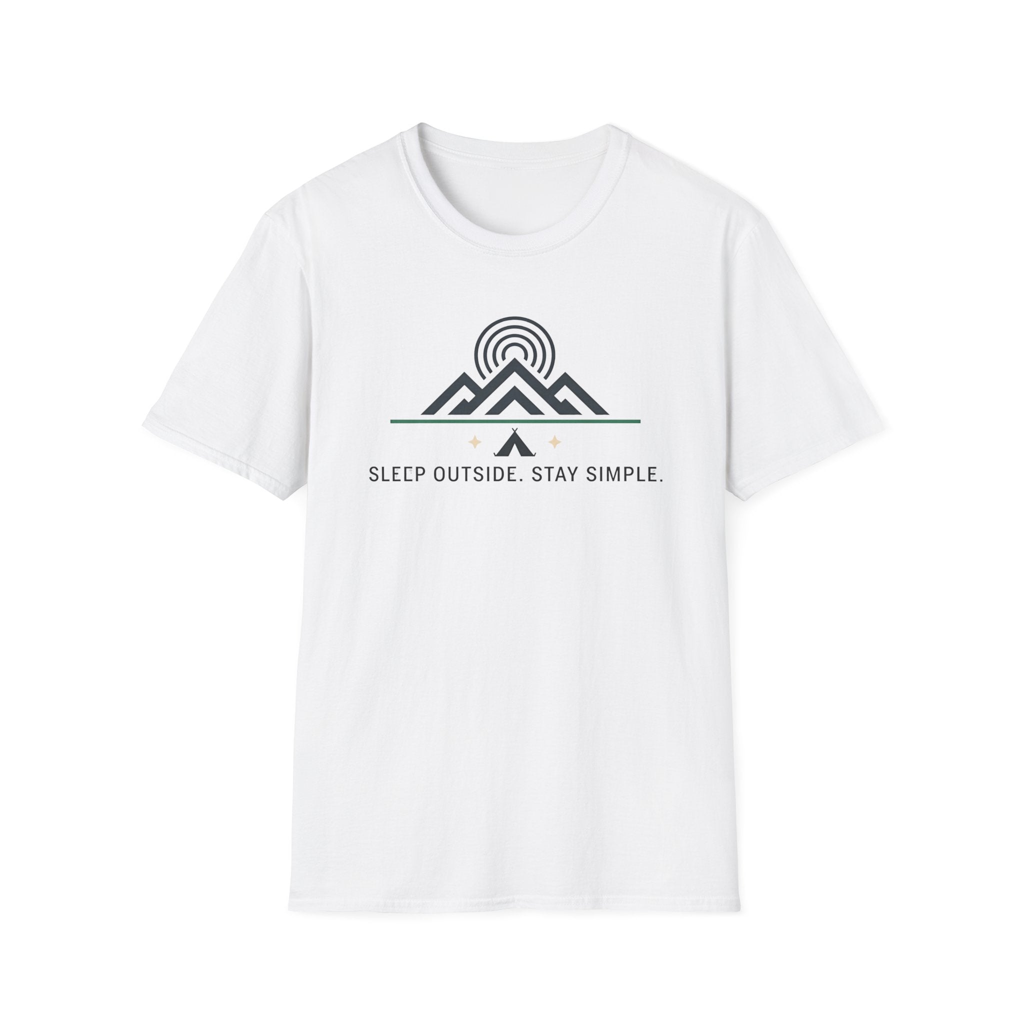 Sleep Outside Stay Simple T-Shirt | Mountain Camping Graphic Tee