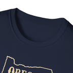 Oregon Bigfoot T-Shirt | Sasquatch Forest State Outline