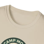 Camp More Campfire Badge T-Shirt | Outdoor Camping Graphic