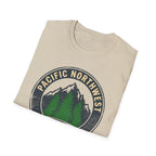 Pacific Northwest Mountain Pines T-Shirt | Upper Left USA graphic
