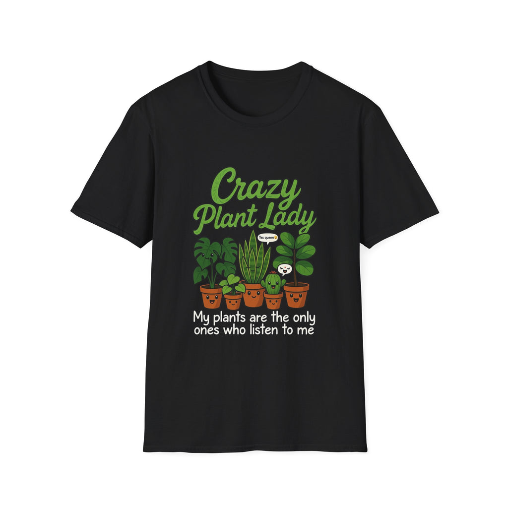 Crazy Plant Lady T-Shirt | Potted Houseplants Graphic Tee
