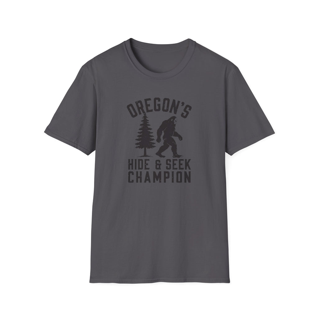 Oregon's Hide & Seek Champion T-Shirt | Bigfoot Sasquatch Graphic Tee