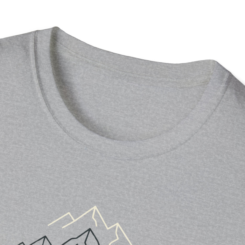 Coffee Cup in Pines T-Shirt | mountain camp mug, minimalist outdoors design