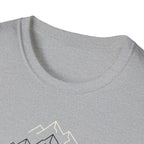 Coffee Cup in Pines T-Shirt | mountain camp mug, minimalist outdoors design