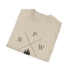 Compass Pines t-shirt | North South East West forest logo