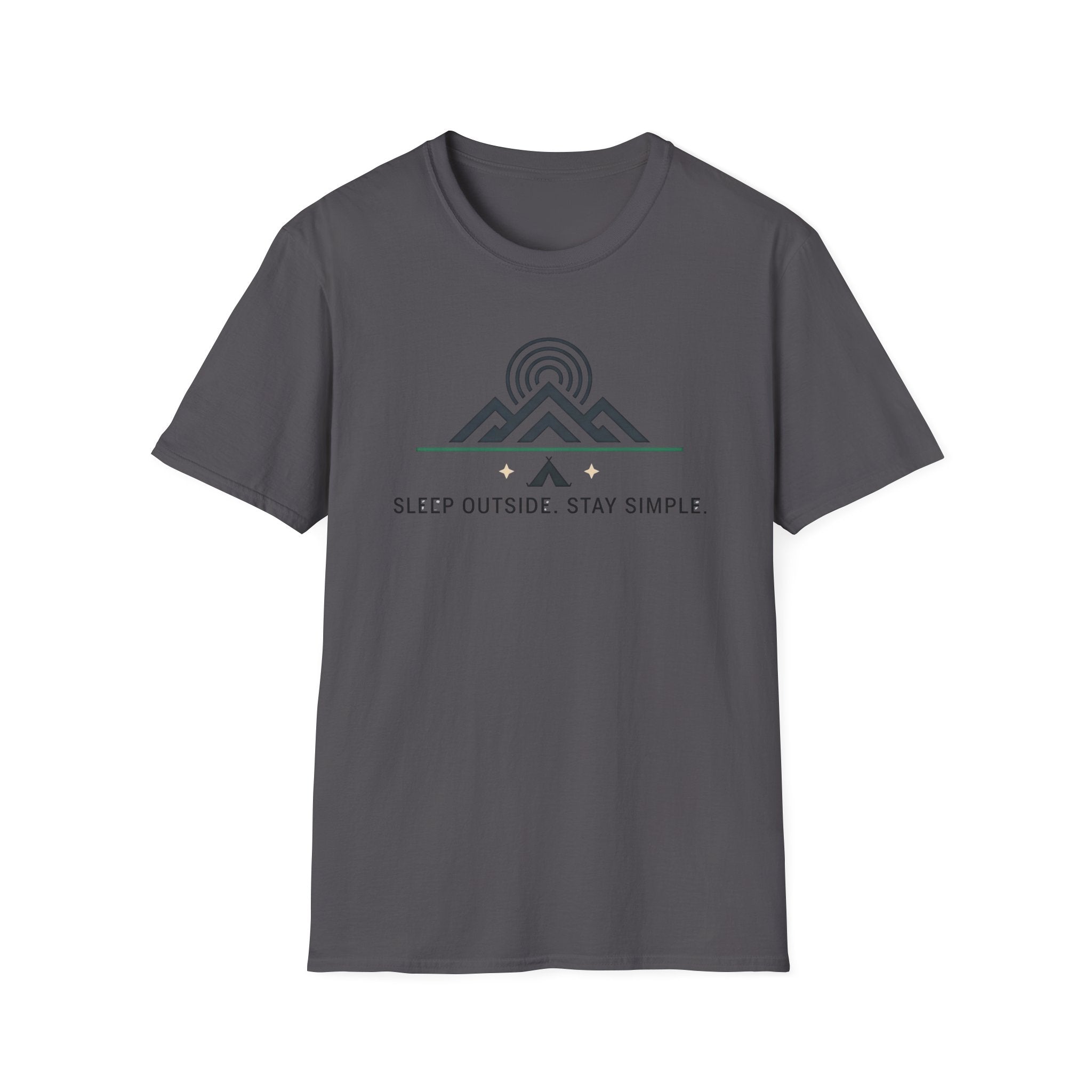 Sleep Outside Stay Simple T-Shirt | Mountain Camping Graphic Tee