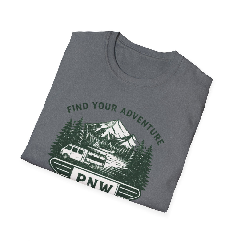 PNW Find Your Adventure T-Shirt | Pacific Northwest Camper Forest Design