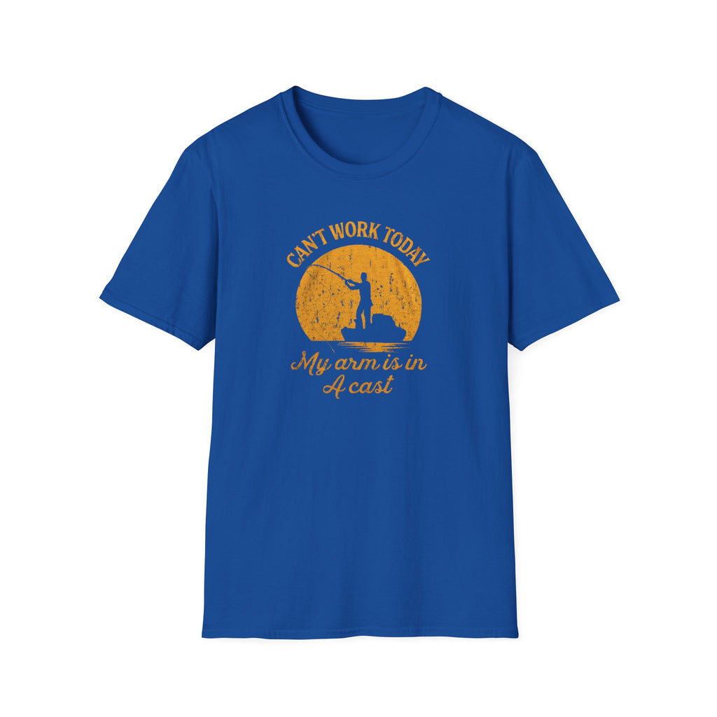 Cant Work Today My Arm Is In A Cast T-Shirt | Funny Fishing Shirt