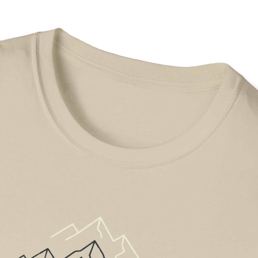Coffee Cup in Pines T-Shirt | mountain camp mug, minimalist outdoors design