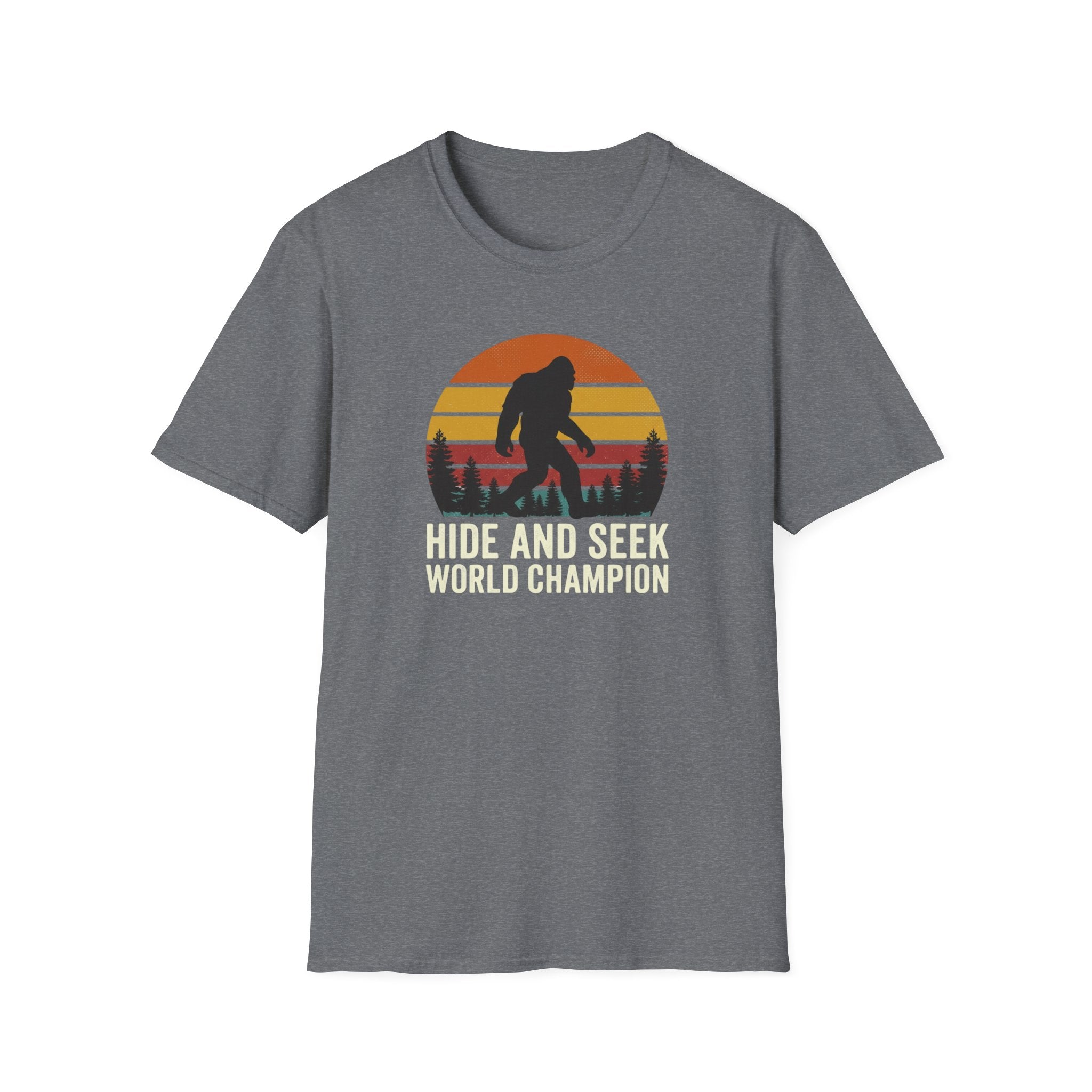 Bigfoot Silhouette Sunset T-Shirt | Retro Sasquatch Design