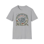 My Therapy Is Buying Tackle Fishing T-Shirt | Fishing Rod Reel Bait Angler Tee