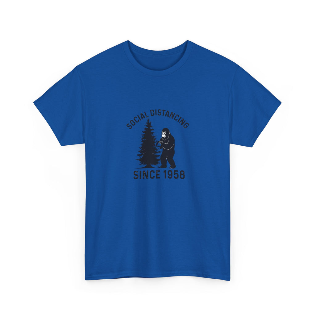 Bigfoot Social Distancing Since 1958 Tee | Sasquatch Forest Graphic Shirt