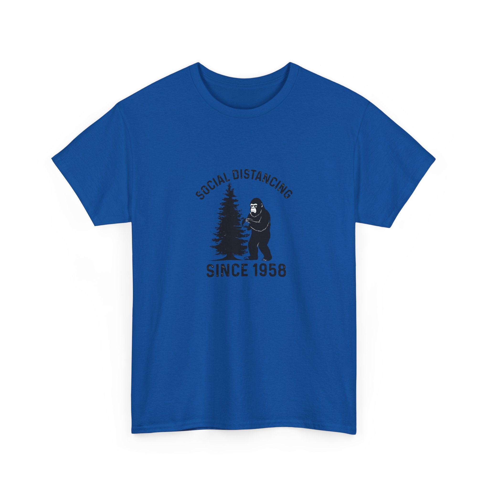 Bigfoot Social Distancing Since 1958 Tee | Sasquatch Forest Graphic Shirt