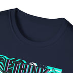 Think About Fishing 24/7 T-Shirt | Fishing Graphic Tee, Nautical Wave Design