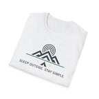Sleep Outside Stay Simple T-Shirt | Mountain Camping Graphic Tee