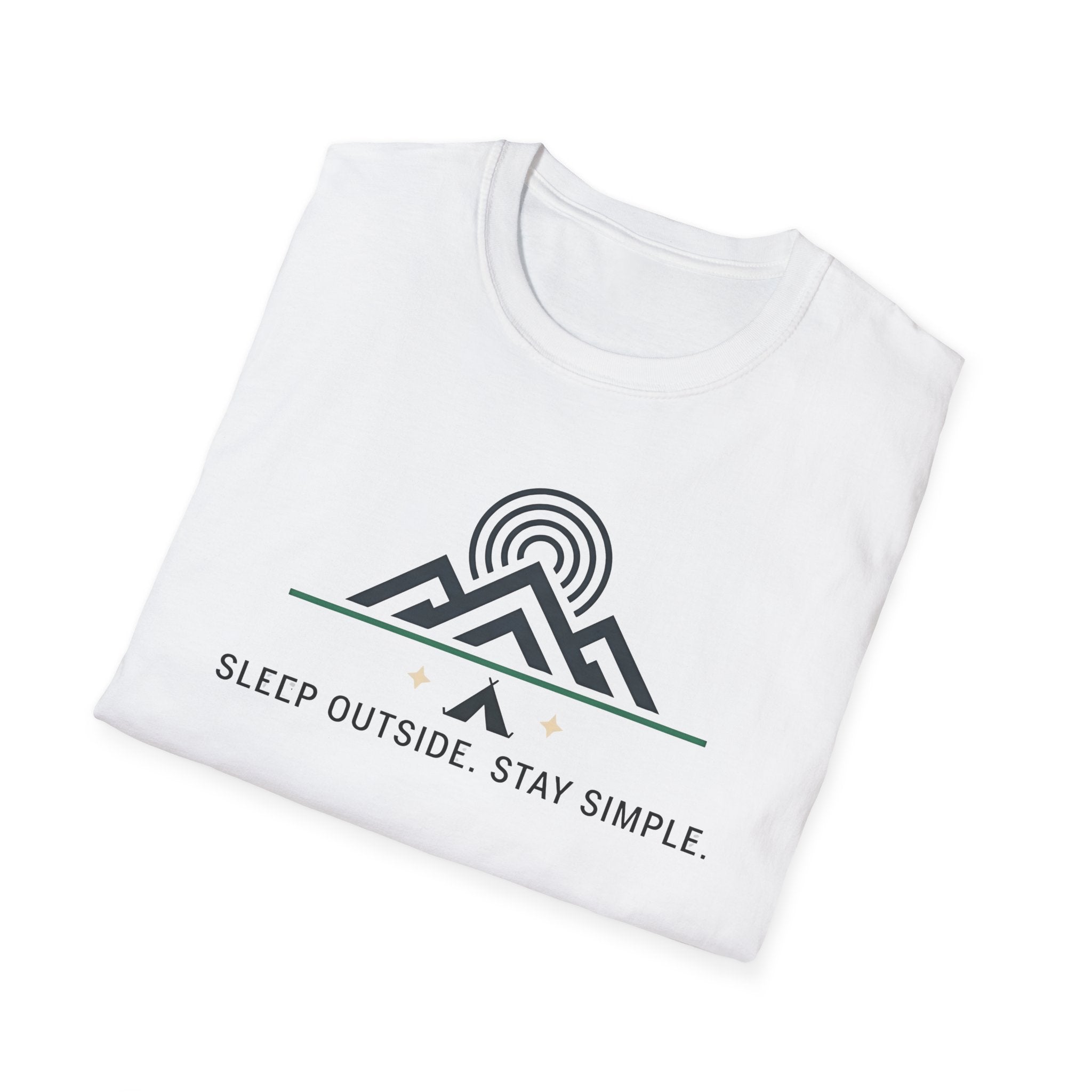 Sleep Outside Stay Simple T-Shirt | Mountain Camping Graphic Tee