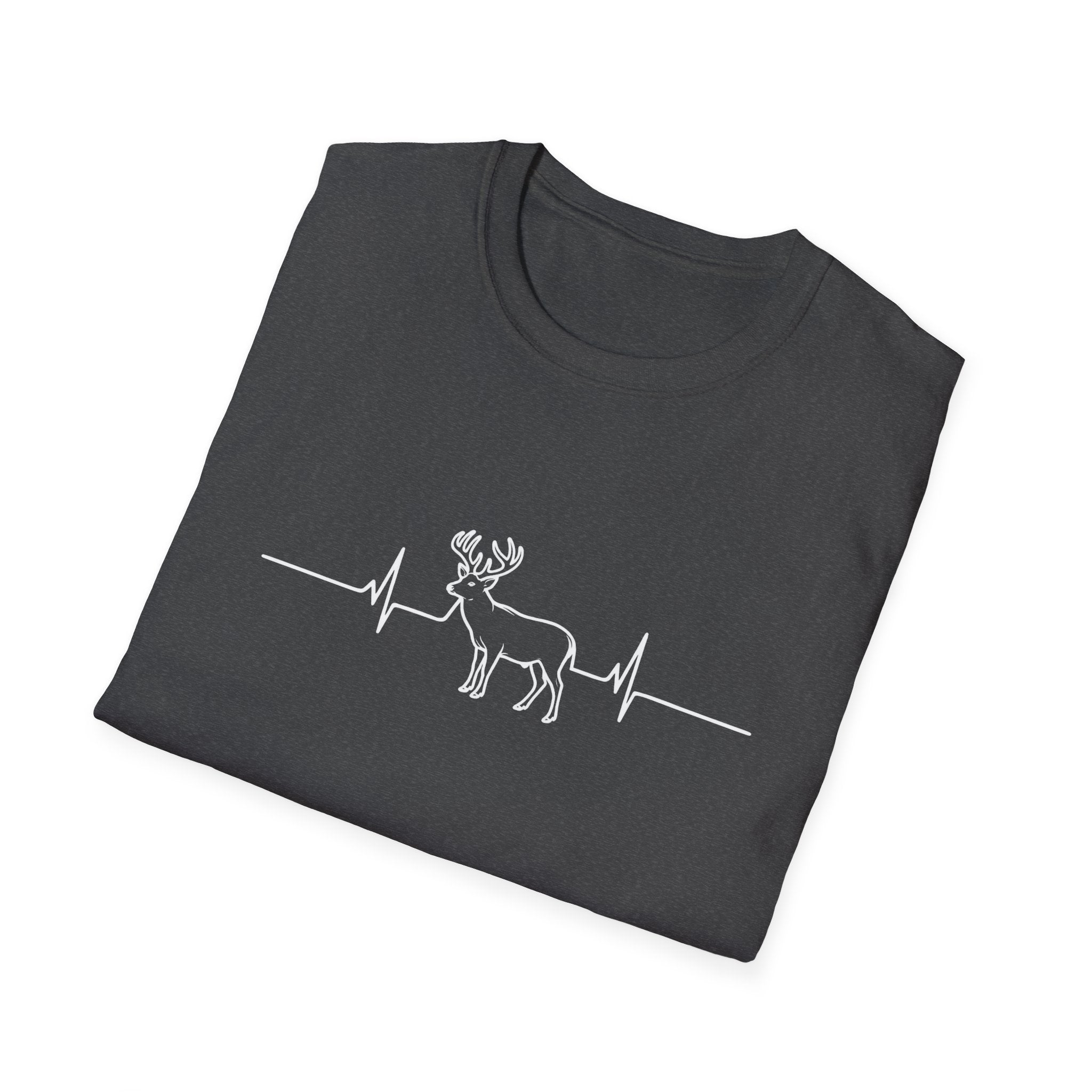 Buck Heartbeat Line T-Shirt | Deer EKG Graphic Tee
