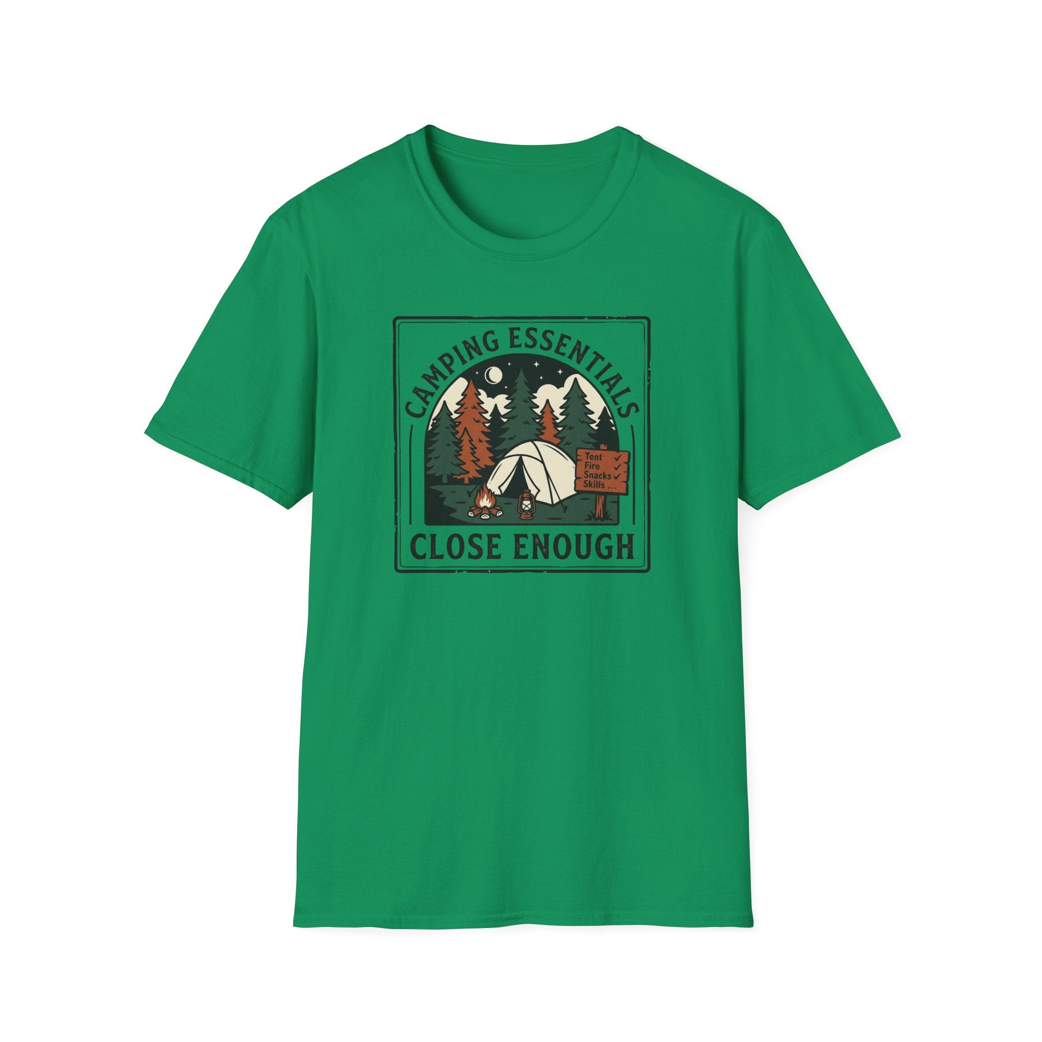 Camping Essentials Close Enough T-Shirt | Tent Forest Camping Shirt