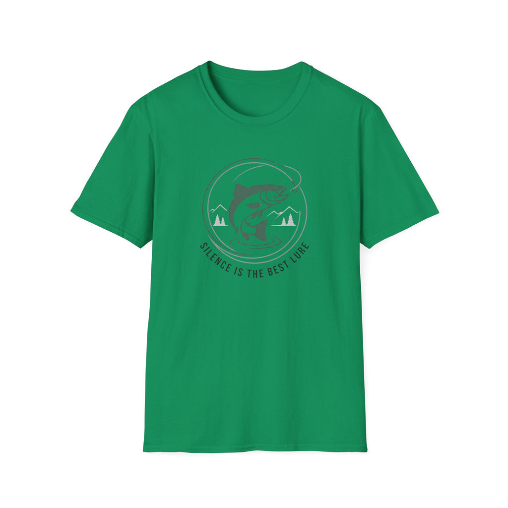 Fishing Trout Illustration T-Shirt | 'Silence Is The Best Lure' Outdoor Angler Tee