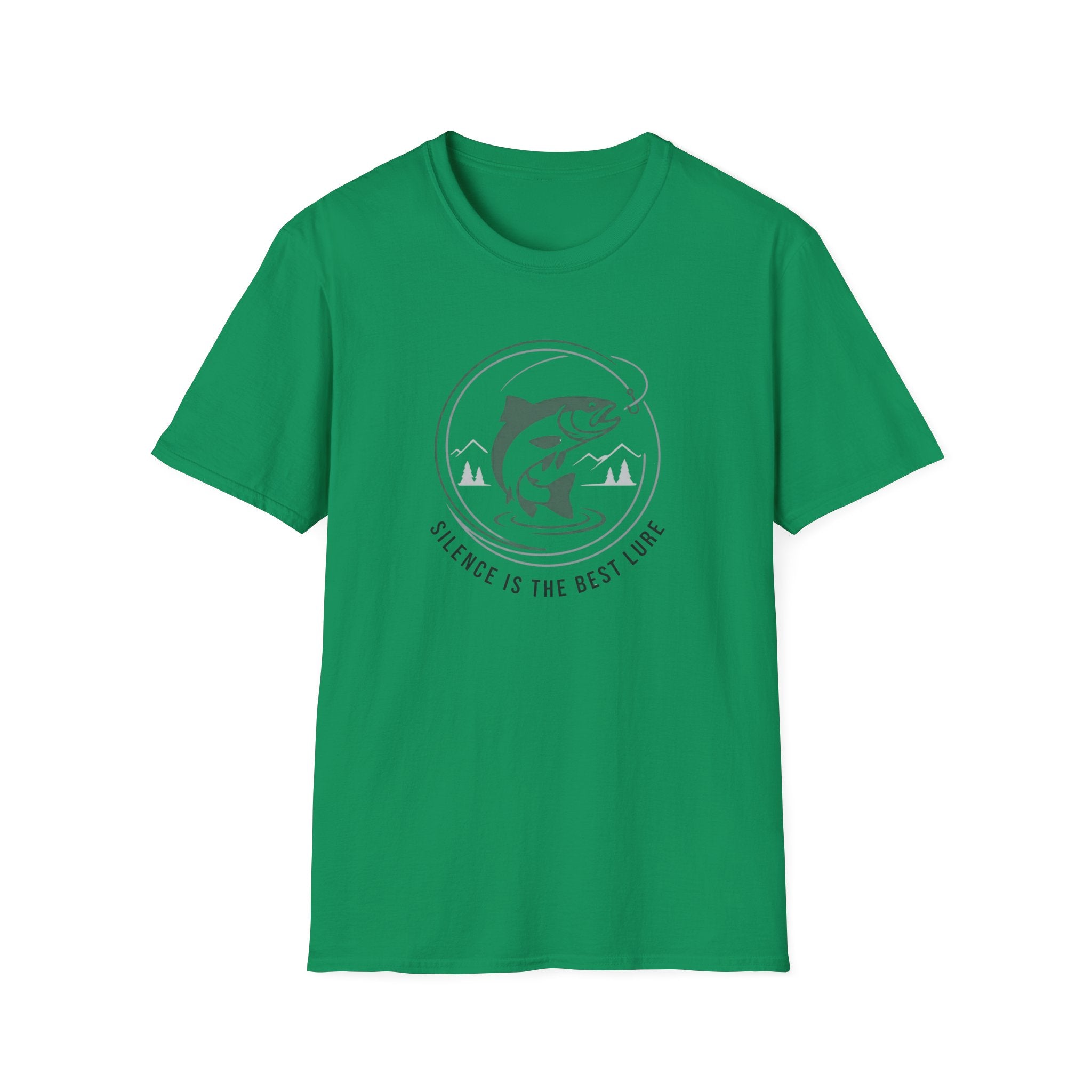 Fishing Trout Illustration T-Shirt | 'Silence Is The Best Lure' Outdoor Angler Tee