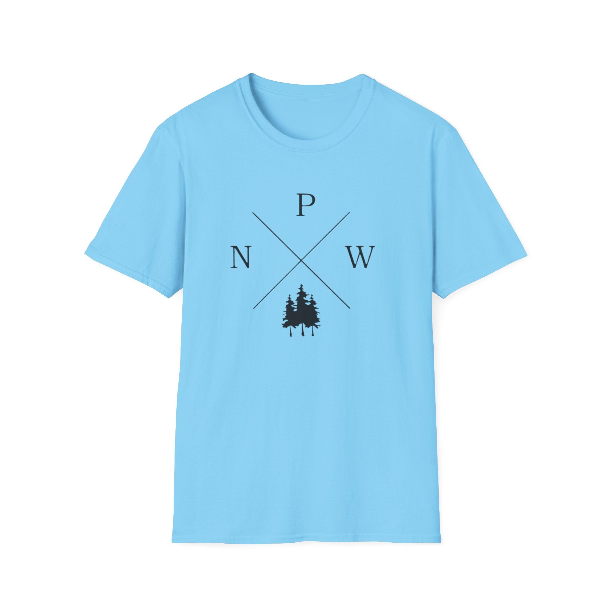 Compass Pines t-shirt | North South East West forest logo
