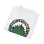 Pacific Northwest Mountain Pines T-Shirt | Upper Left USA graphic
