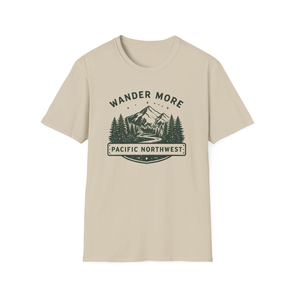 Wander More Pacific Northwest T-Shirt | Mountain Forest Adventure Tee