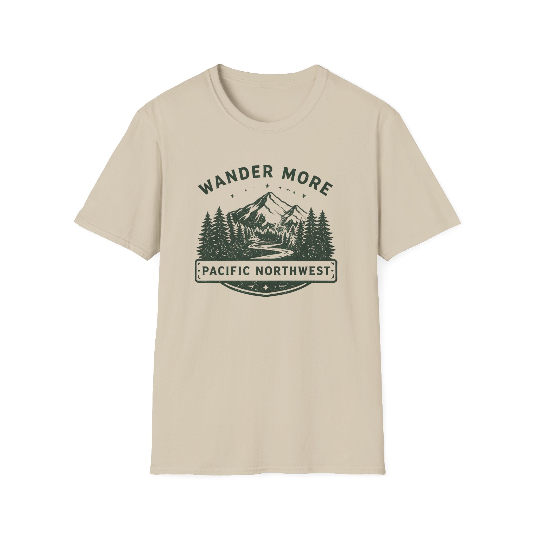 Wander More Pacific Northwest T-Shirt | Mountain Forest Adventure Tee