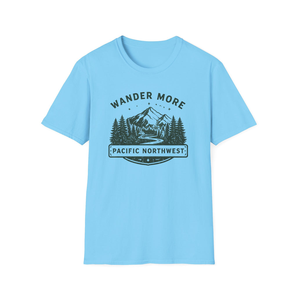 Wander More Pacific Northwest T-Shirt | Mountain Forest Adventure Tee