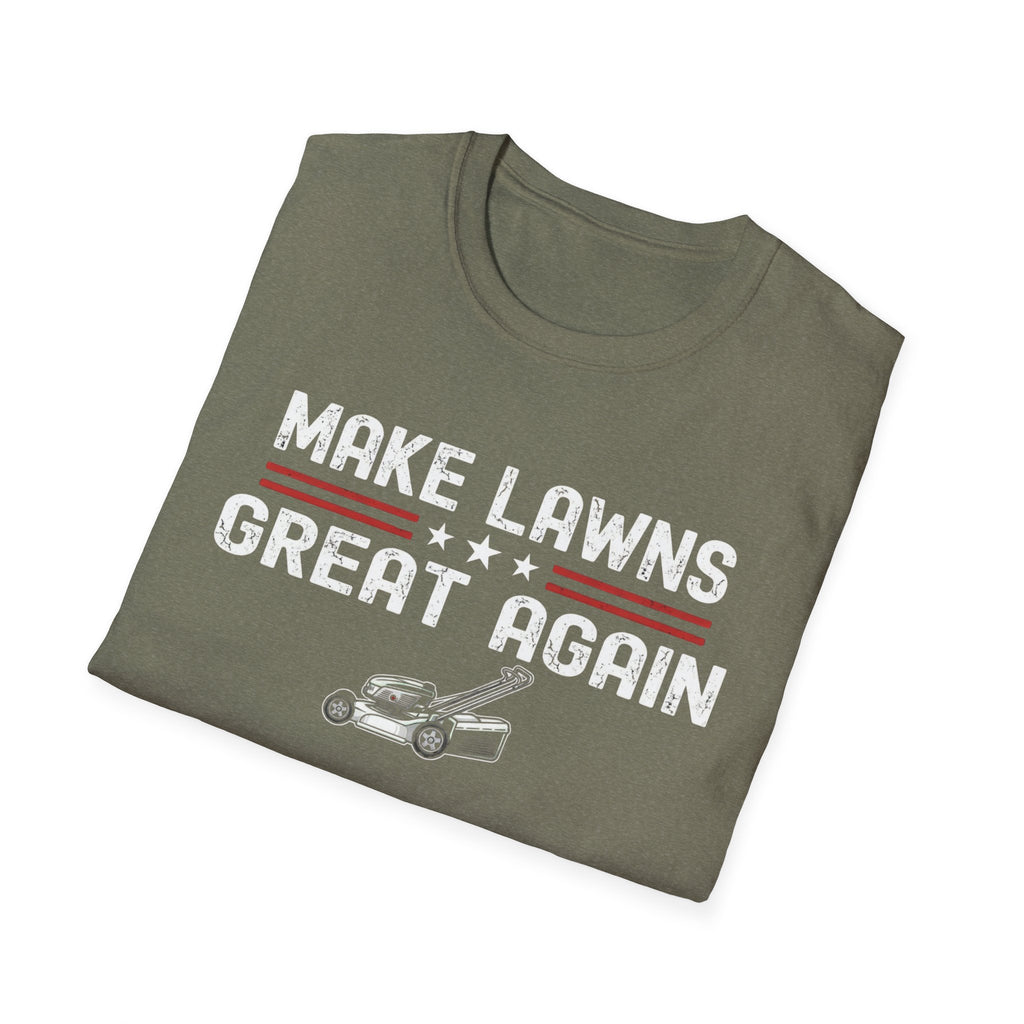Make Lawns Great Again T-Shirt | Lawn Mower Graphic, Gardening Humor