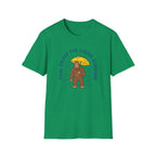 PNW Enjoy the Liquid Sunshine Bigfoot T-Shirt | Rain Umbrella Illustration