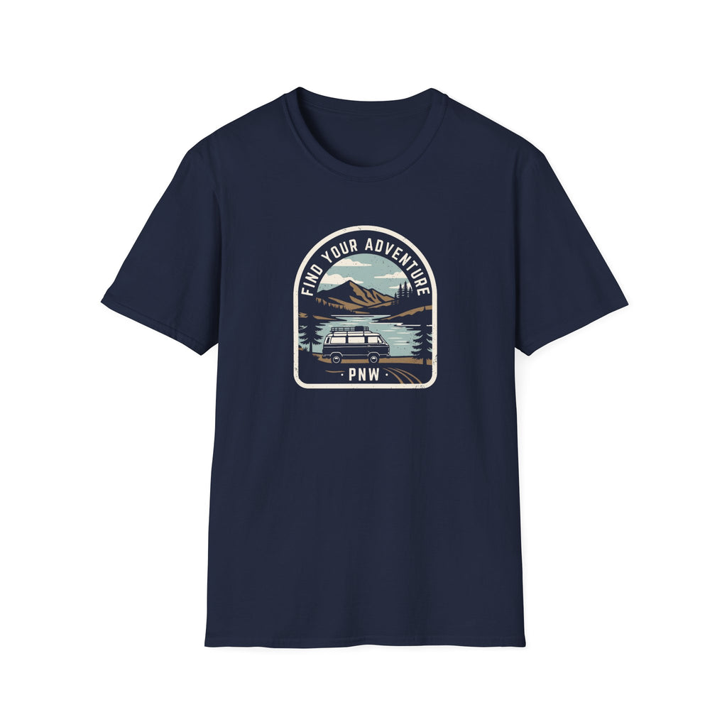 Mountain Lake Vista T-Shirt | Retro Scenic Nature Tee