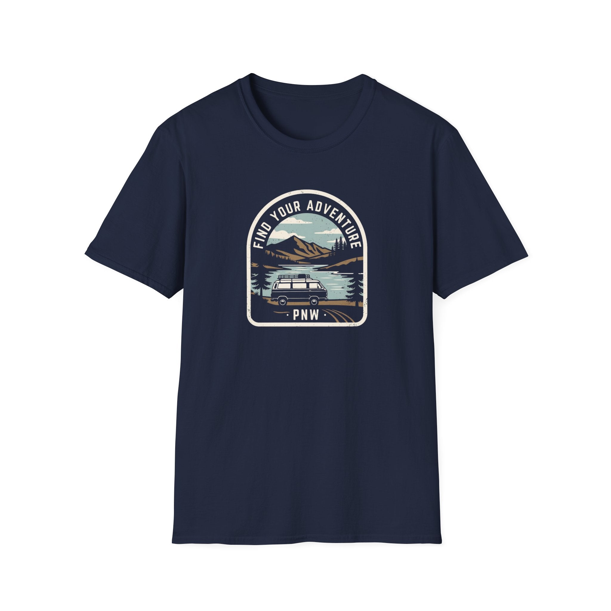 Mountain Lake Vista T-Shirt | Retro Scenic Nature Tee