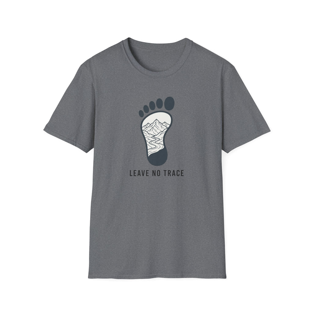 Leave No Trace footprint T-Shirt | Hiking mountain print