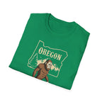 Oregon Bigfoot T-Shirt | Sasquatch Forest State Outline