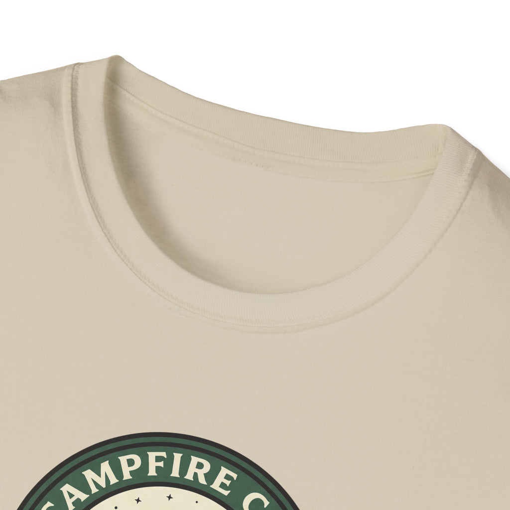 Campfire Club Patch design T-Shirt | Mountain Camping Logo Tee