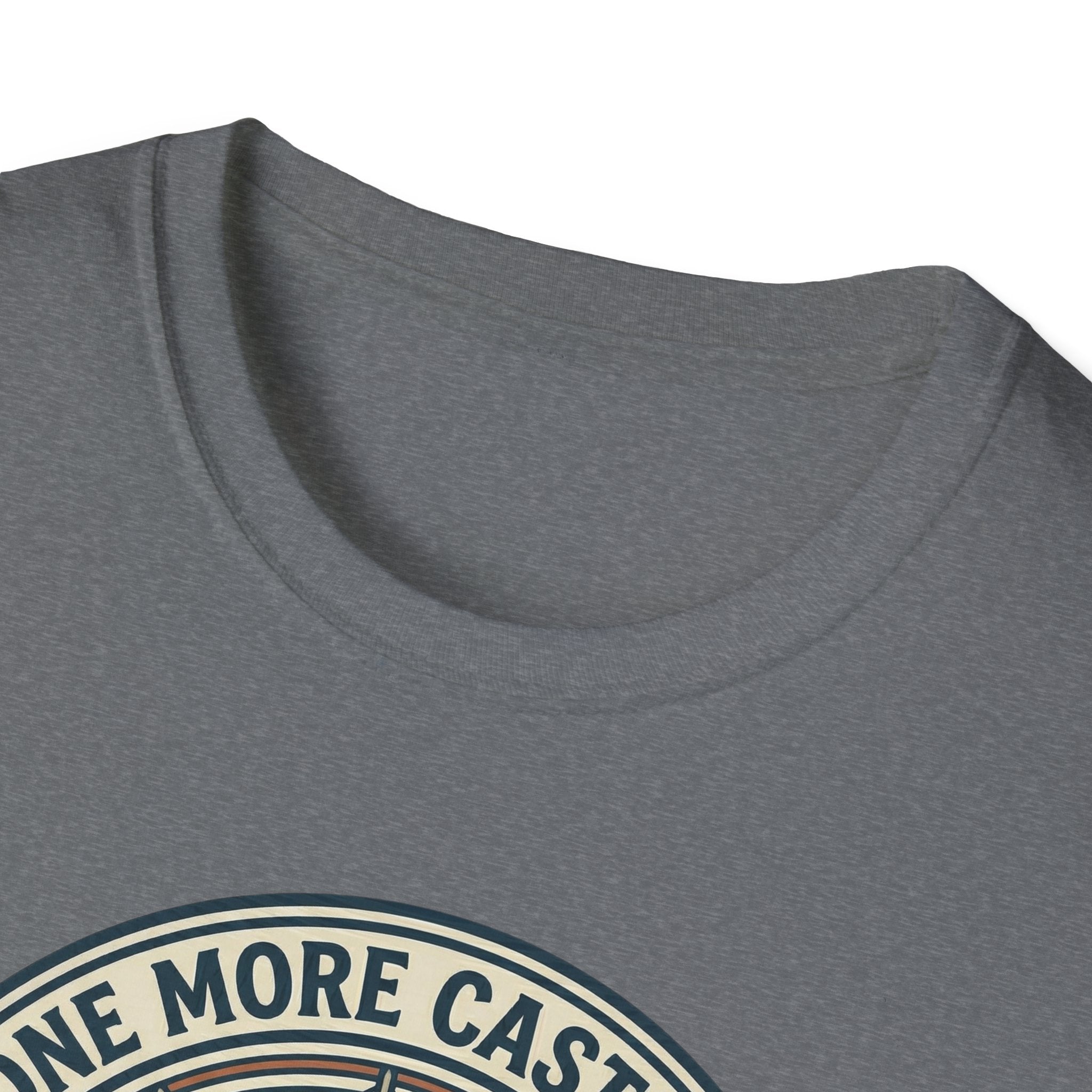 Just One More Cast Fishing T-Shirt | Retro Sunset Angler Design