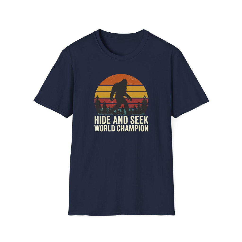 Bigfoot Silhouette Sunset T-Shirt | Retro Sasquatch Design