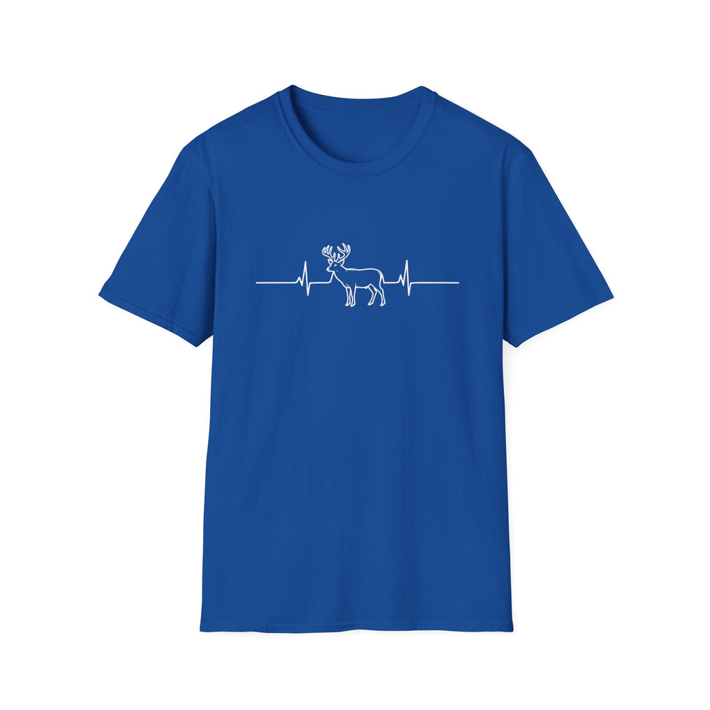 Buck Heartbeat Line T-Shirt | Deer EKG Graphic Tee