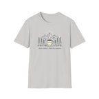 Coffee Cup in Pines T-Shirt | mountain camp mug, minimalist outdoors design