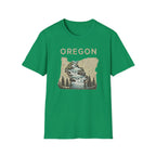 Oregon waterfall state map T-Shirt | River, Pines, Nature