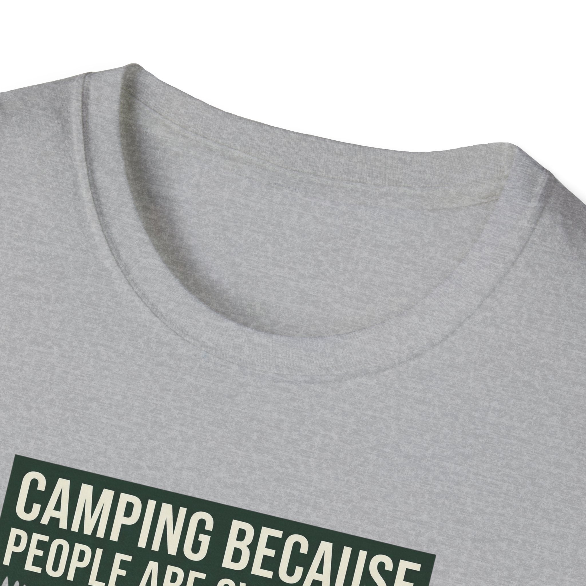 Camping Because People Are Overrated T-Shirt | Camper Graphic Tee, Forest Tent Design