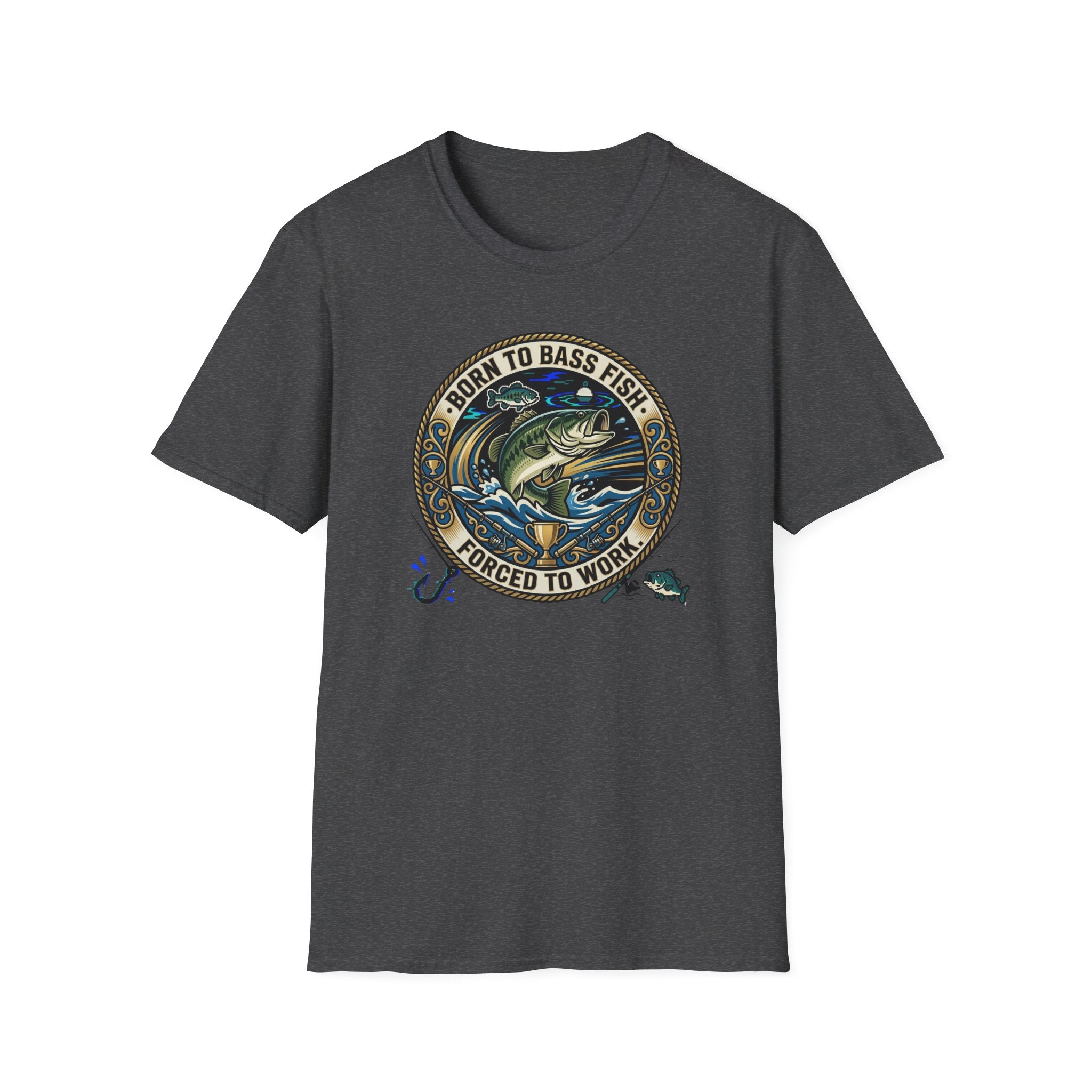 Born to Bass Fish graphic T-Shirt | Fishing Lure Illustration