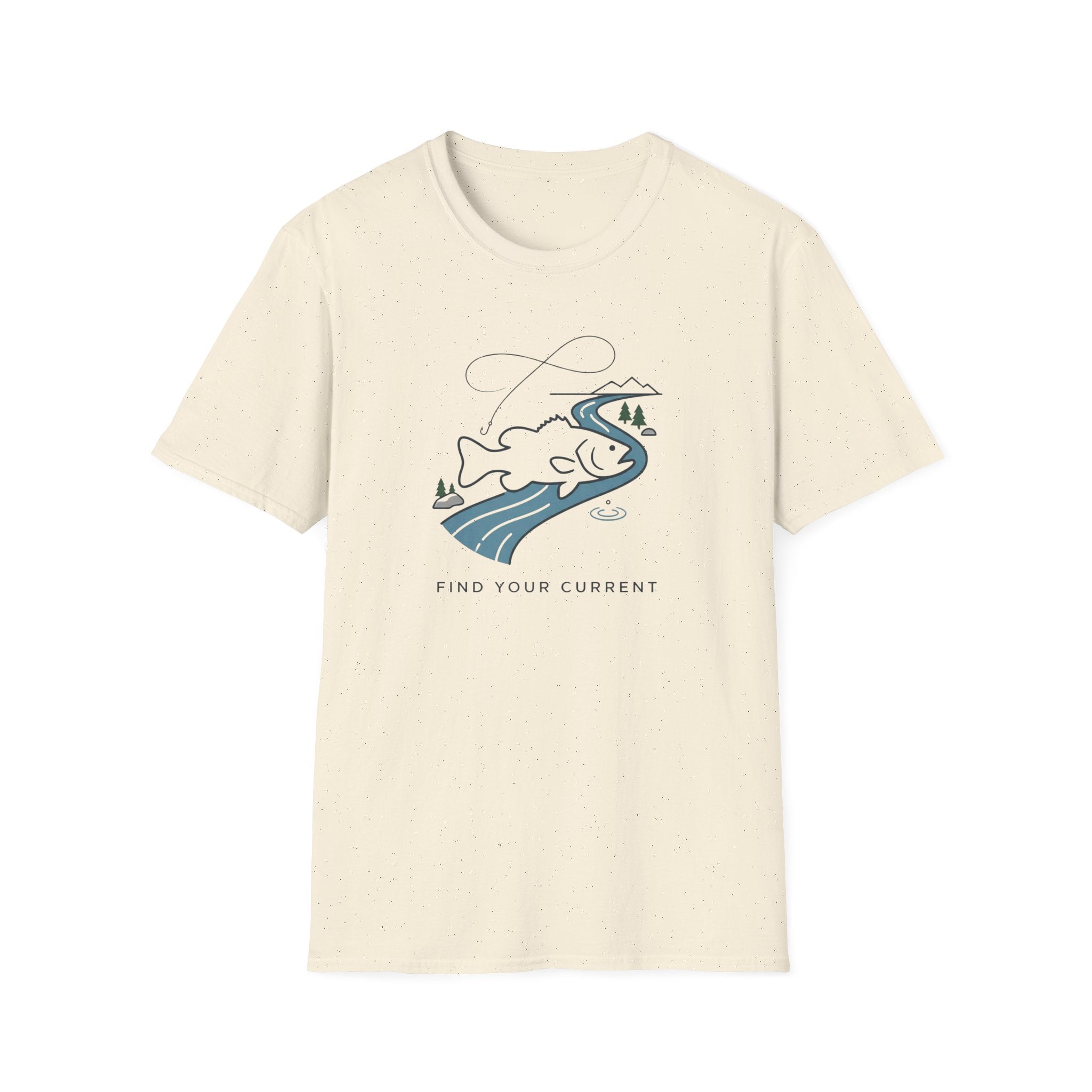 Find Your Current Wave T-Shirt | Surf River Whale Illustration